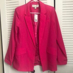 Women’s Medium Hot Pink lapel blazer, Forever 21